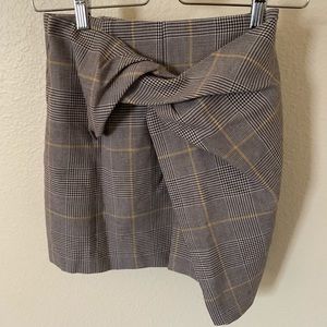 Babaton plaid mini skirt